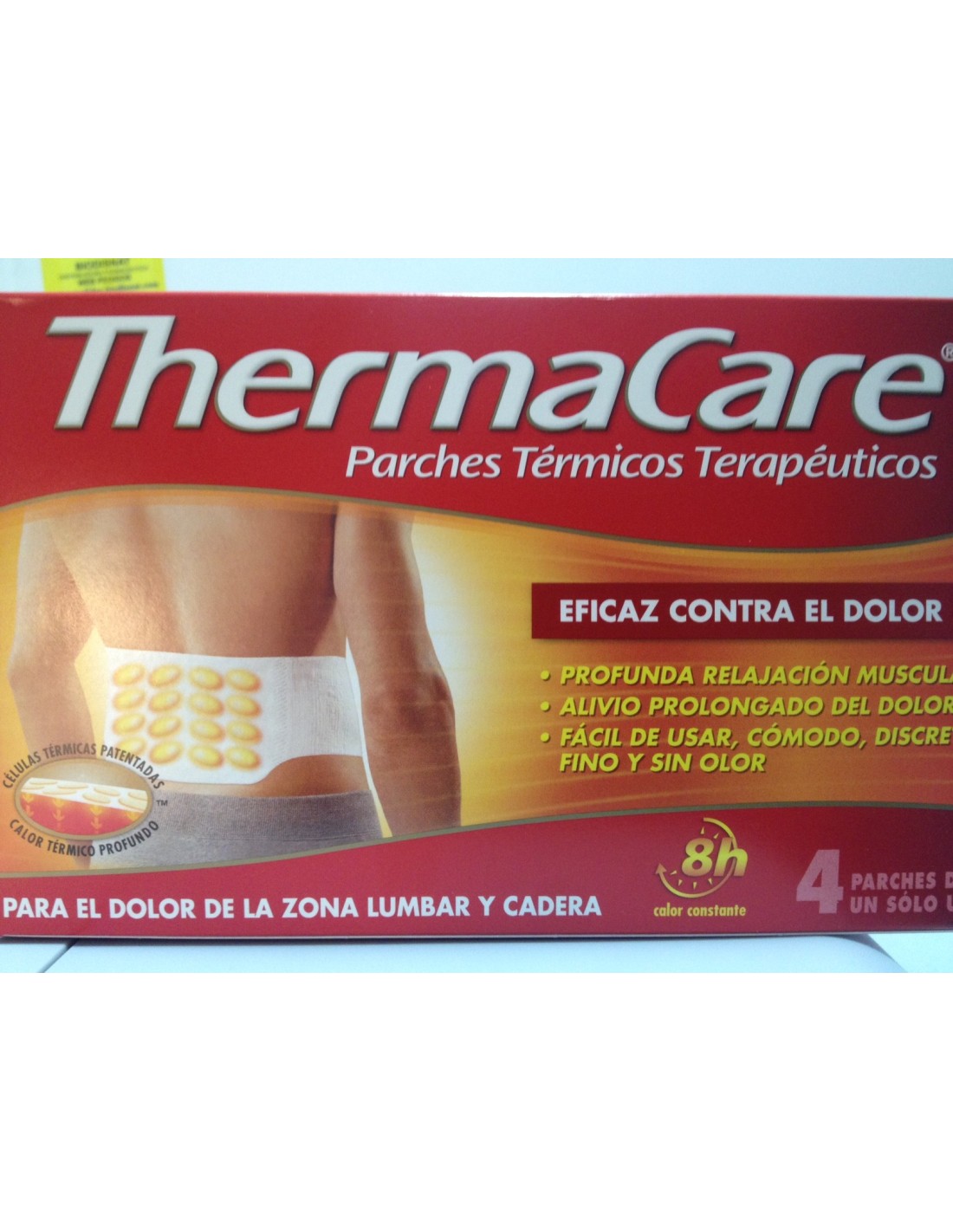 THERMACARE PARCHE LUMBAR 4 UNIDADES ✓